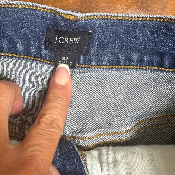 J. Crew Factory Denim Shorts BY128 High Rise Stretch Blue Jean Shorts Size 27 - Picture 4 of 5